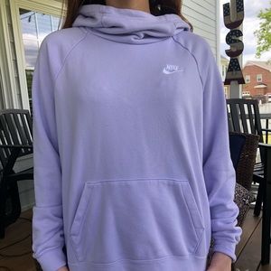 nike high neck lavender sweatshirt